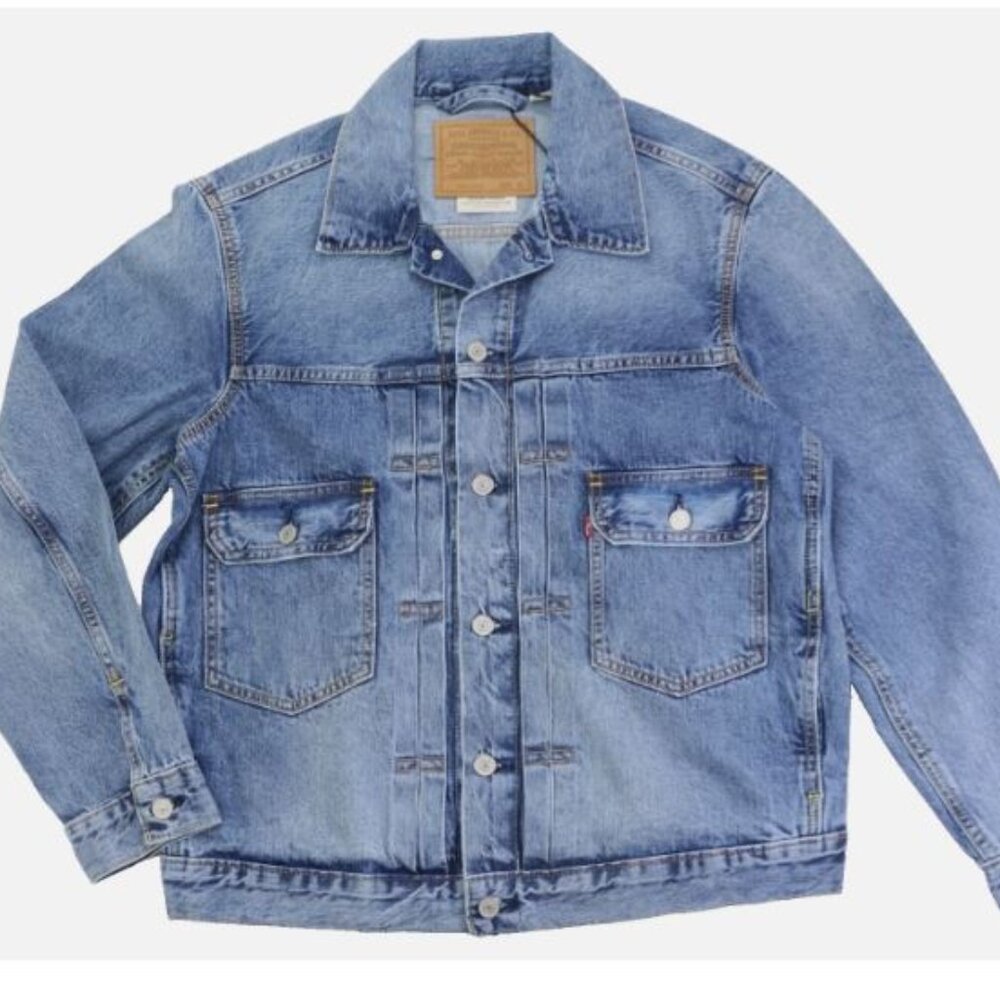 Levi's Premium Type II Two 2 Size XXL Selvedge Denim Trucker Jacket Indigo New